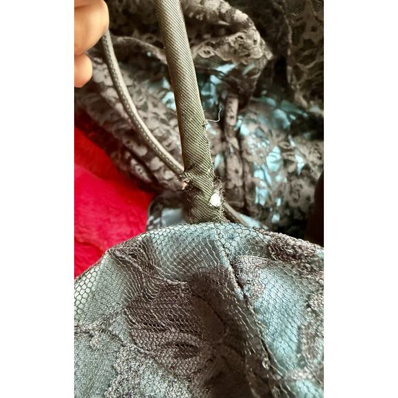 Vintage Loralie 80’s Grunge Goth Lace Bow Punk Party Prom Dress Size: Small (6) - Picture 11 of 14